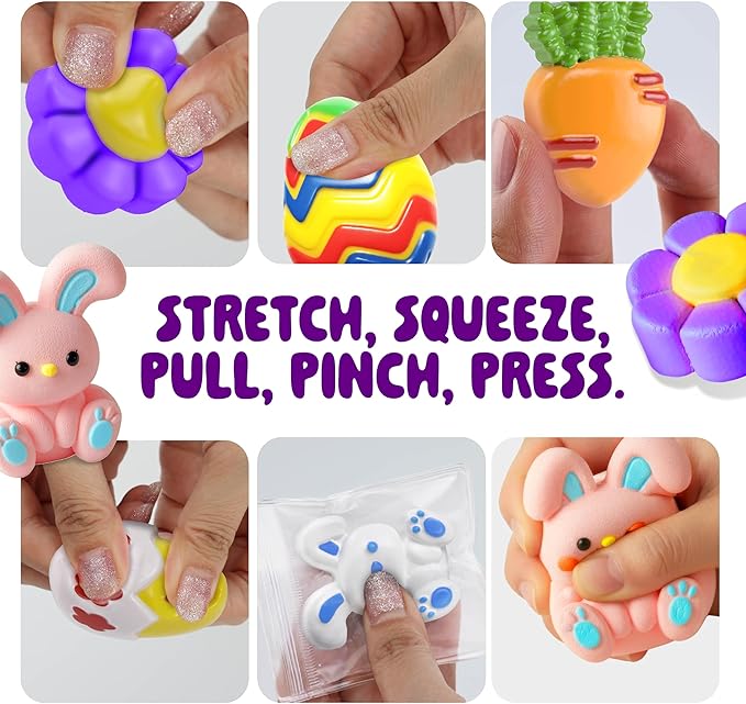 Easter Taba Squishy Making Kit for Kids - Squishies Easter Crafts Activities - 6 7 8 9 10 11 12 Year Old Birthday Gift - Craft Kits for Girls Ages 8-12 - Kid Toys for Ages 5-7 - Cool Arts & Crafts