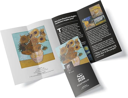 Plus Plus Art History Building Set, 3D Painting Kit & Craft Supplies for Kids, 350 Mini Interlocking Open Ended Pieces - Van Gogh, Sunflowers