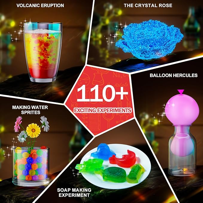 Science Kits for Kids - 110 Experiments Science Kit for Kids Age 6-8, 8-12, Kids Science Kits Age 5-8+, Science Kits STEM Kits Educational Scientific Toys for Kids 6 7 8 9 10 12+ Years Old