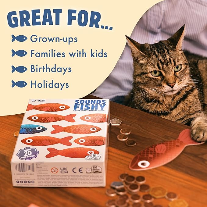 Big Potato Sounds Fishy Board Game: The Bluffing Family Game for Kids 10+ - Best New Family Quiz Games, Trivia Games for Groups of People