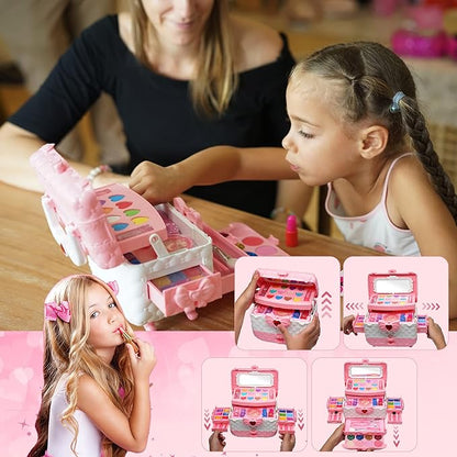 Kids Makeup Sets for Girls - Kids Makeup Sets for Girls 5-8, Maquillaje para Niñas, Play Make Up Kit, Best Toys for Little Girl,Princess Toddler Kid Stuff, Ages3456789 10 Year Old Girl Birthday Gifts