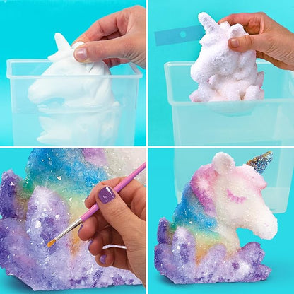 Just My Style Youniverse Crystal-Growing Unicorn by Horizon Group USA, DIY Crystal Growing Kit, STEM Kit, Grow Crystals on a 3D Unicorn Figurine, Includes Container for Crystal Growing, Paints & More