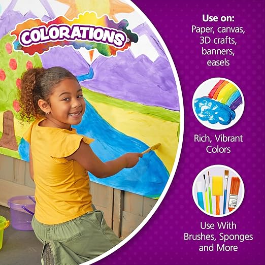 Colorations Washable Glitter Paints, Set of 11, 16oz each, Paint, Kids Paint, Washable Paint, Washable Paint For Kids, Paint For Kids, Kids Paint Set, Paint Set For Kids, Finger Paint