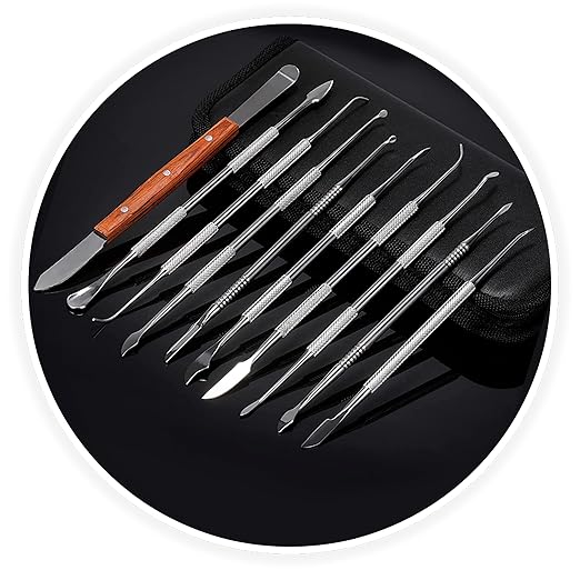SURGICAL ONLINE Stainless Steel Wax Carvers Set, Pottery & Polymer Clay Tools, Sculpting Kit with Carrying Case