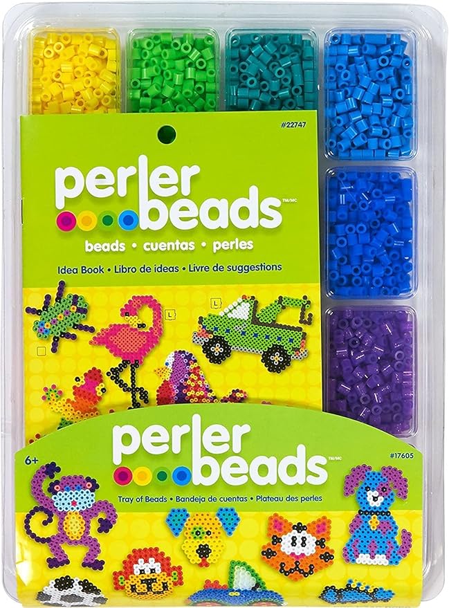 Perler Beads Fuse Beads Crafts Kit (6000pcs) + Perler 17605 Assorted Fuse Beads Kit (4001pcs)