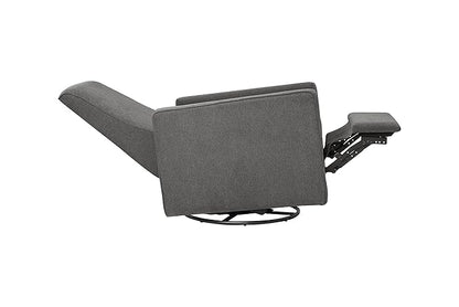 DaVinci Piper Upholstered Recliner and Swivel Glider in Dark Grey, Greenguard Gold & CertiPUR-US Certified