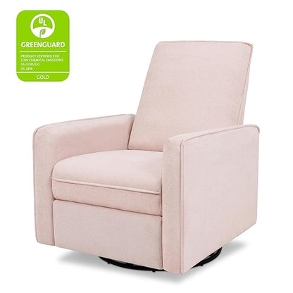 DaVinci Penny Recliner and Swivel Glider in Performance Pale Blush Pink Eco-Weave, Water Repellent & Stain Resistant, Greenguard Gold Certified, CertiPUR-US Certified