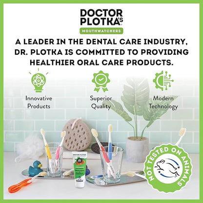 MOUTHWATCHERS Dr Plotkas Extra Soft Flossing Toothbrush Manual Soft Toothbrush for Adults, Ultra Clean Toothbrush, Good for Sensitive Teeth and Gums, Multicolor - 6 Pack