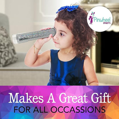 Pinwheel Crafts DIY Kaleidoscope Kit for Kids - Educational Science Art Craft Kit with Glowing Stars