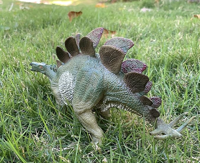 Gemini&Genius Stegosaurus Dinosaur Toy Figure for Kids, Dinosaurs Action Figurine Dino Collection Dinosaur Model Toys for Boys and Girls 4-12 Years Old（Green）
