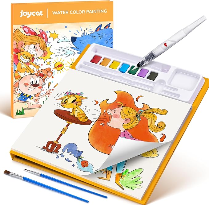 JoyCat Paint with Water Coloring Books for Toddlers, Watercolor Painting Sets for Kids Ages 3-5 4-8, Arts and Crafts Drawing Activities Toy Birthday Gifts for Boys Girls (Comics)