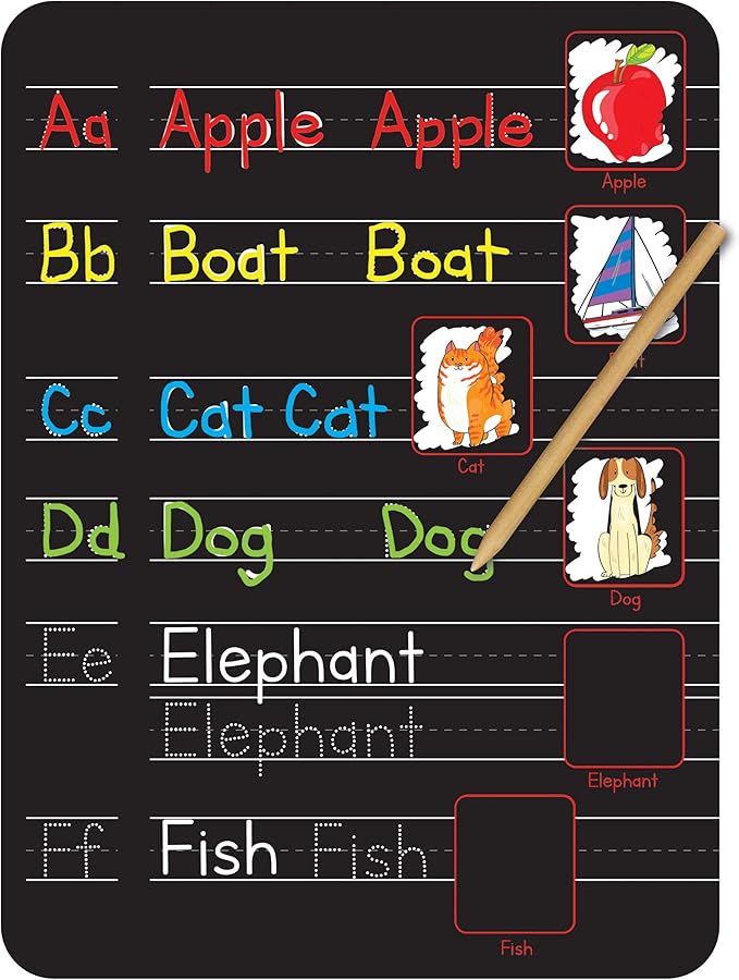 Bendon TS Shure ABC and 123 Alphabet Letters and Numbers Counting Educational Learning Tin with 8 Scratchboards and Wooden Stylus Pre-School Kindergarten Education 51477