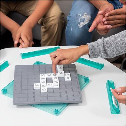 Upwords, The Game of Quick Stacking & Word Hacking with Stackable Letter Tiles, 2022 Edition | Word Games | Board Games for Kids 8-12 | Family Games for Ages 8+
