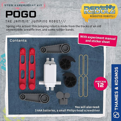 Thames & Kosmos ReBotz: Pogo – The Jammin’ Jumping Robot | Build a Wacky Motorized Robot! | Collect All 4 | Combine to Make New Robotic Creations | Great Stocking Stuffer, Easter Basket Goodie
