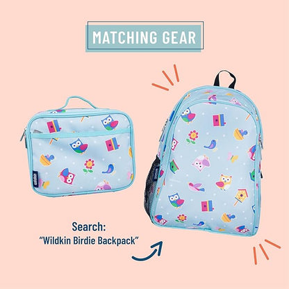 Wildkin Kids Insulated Lunch Box for Boys and Girls, Perfect Size for Packing Hot or Cold Snacks for School and Travel, Mom's Choice Award Winner, BPA-free, Olive Kids (Birdie)