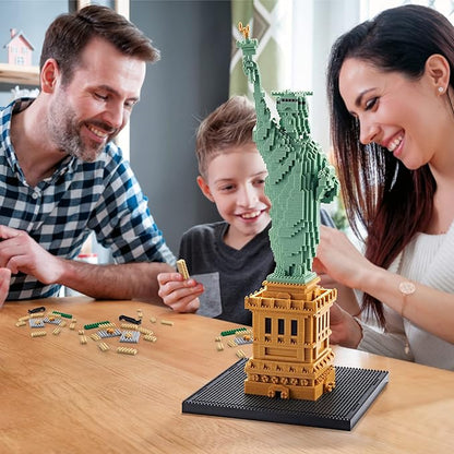 Statue of Liberty Micro Blocks Building Sets Mini Bricks Building for Adults, New York Famous Landmark Architectural Model Toys for Kids Age of 14+ 2810 PCS