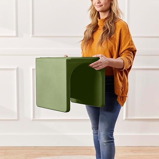 ECR4Kids Tri-Me 3-In-1 Cube Chair, Kids Furniture, Hunter Green