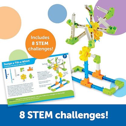 Learning Resources STEM Explorers Motioneering - 56 Pieces, Ages 5+STEM Toys for Kids, Brain Teaser Toys and Games, Kindergarten Games