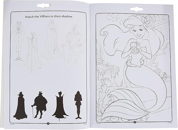 Crayola Disney Princess Color & Activity Book, 32 Coloring Pages & 7 Mini Markers, Gift for Kids, Packaging May Vary