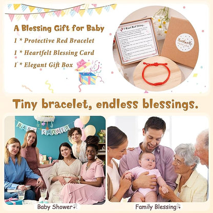 DAYANEY Red Bracelet for Women, Red String Bracelet for Protection as Girl Easter Basket Stuffers, Matching Jewelry for Couple, Christian Mens Good Luck Gifts Kabbalah Baby Braclets for Infant Kids