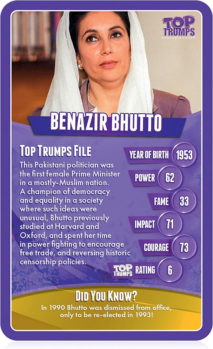 Top Trumps Card Game Great Women - Family Games For Kids and Adults - Learning Games - Kids Card Games for 2 Players and more - Kid War Games - Card Wars - For 6 plus kids