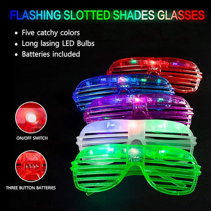 MIBOTE 83Pcs Led Light Up Toys Party Favors Glow in the Dark Party Supplies for Kid/Adults Halloween with 50 Finger Lights, 8 Jelly Rings,Flashing Glasses,Bracelets, Fiber Optic Hair Lights