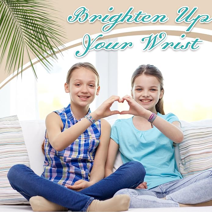 Henoyso 24 Pcs Nepal Woven Friendship Bracelets Adjustable Braided Bracelets Woven Bracelet String Friendship Bracelets with a Sliding Knot Closure for Women