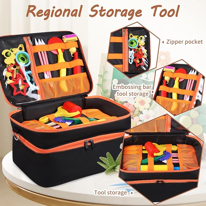 Hard Travel Case for Play-Doh Modeling Compound, Playdoh Set Storage Bag Carrying Case for Playdough Dough Tool Kit Organizer Container, Bag Only