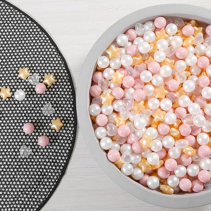 GOGOSO Ball Pit Balls,Plastics Balls for Ball Pit, Stars Hearts Shape for PastelBall for Toddlers Kids
