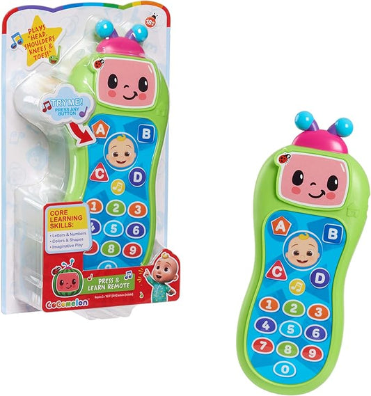 CoComelon Press and Learn Remote with Sounds, 25 Phrases, Learning & Education, Kids Toys for Ages 18 Month by Just Play