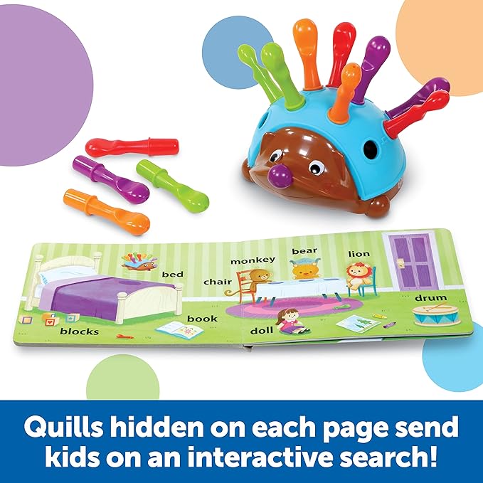 Learning Resources Spike the Fine Motor Hedgehog First Words - Toddler Activity Toys, Preschool Fine Motor Skills, Age 18 Months+