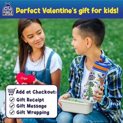 PURPLE LADYBUG Decorate Your Own Water Bottle for Boys - Crafts for Boys Ages 6-8, Birthday Gift for 5-10 Year Old Boy, Easter Gifts for Kids Boys, Valentines Day Gift