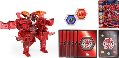 Bakugan GeoForge Dragonoid, 7-in-1 Includes Exclusive True Metal Dragonoid and 6 Geogan Collectibles, Kids Toys for Boys