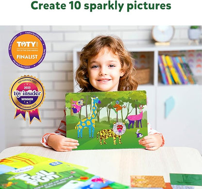 Skillmatics Art & Craft Activity - Foil Fun Animals, No Mess Art for Kids, Craft Kits & Supplies, DIY Creative Activity, Gifts for Boys & Girls Ages 4, 5, 6, 7, 8, 9, Travel Toys