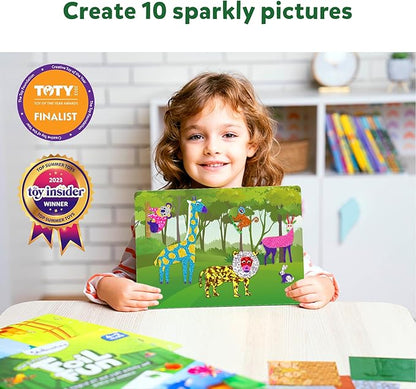 Skillmatics Art & Craft Activity - Foil Fun Animals, No Mess Art for Kids, Craft Kits & Supplies, DIY Creative Activity, Gifts for Boys & Girls Ages 4, 5, 6, 7, 8, 9, Travel Toys