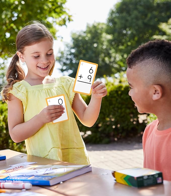 Carson Dellosa 3-Pack Math Flash Cards, Addition and Subtraction Flash Cards, Time & Money Flash Cards, 1st Grade, 2nd Grade, and 3rd Grade Math Facts Flash Cards, Card Games for Kids Ages 5+
