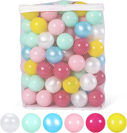 GOGOSO Ball Pit Balls for Toddles, Kids Plastic Balls for BallPit, Pool, Baby Party Accessories, Birthday Decoration 50 100 200 500 1000