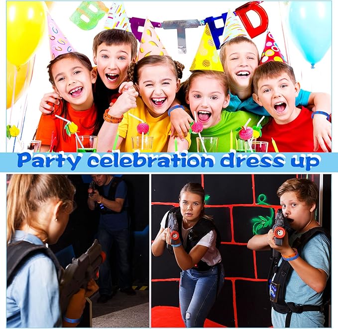 36 pcs Dart Battle Party Favor Dart Gun Themed Birthday Party Silicone Rubber Bracelet Wristbands Wars Gun Birthday Party Favor