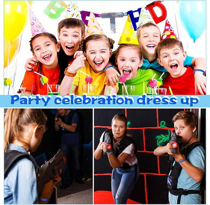 36 pcs Dart Battle Party Favor Dart Gun Themed Birthday Party Silicone Rubber Bracelet Wristbands Wars Gun Birthday Party Favor