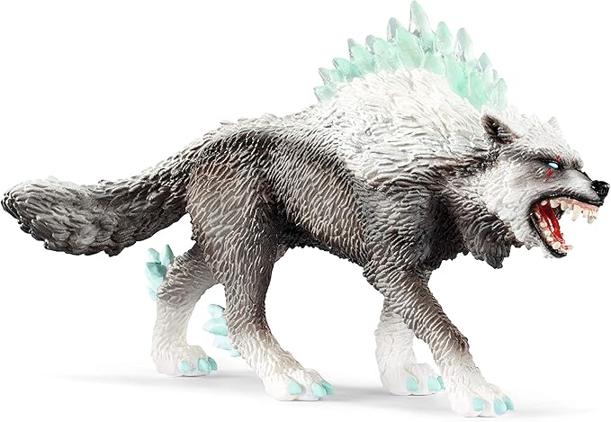 Schleich Eldrador Monster Creatures Mythical Snow Wolf Action Figure - Magical Ice Monster Snow Wolf Animal Figurine, Ferocious Enchanting Realistic Creature Toy for Boys, Girls, Gift for Kids Age 7+