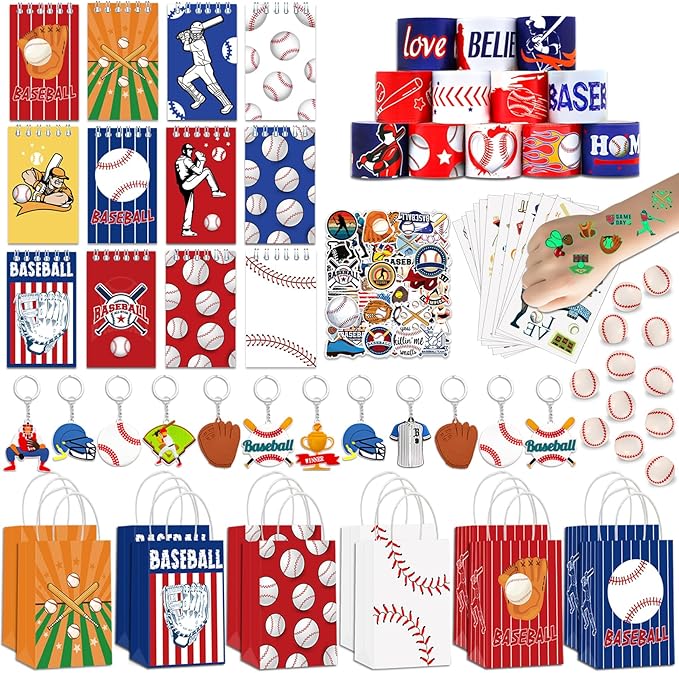 Party Favors, 112Pcs Birthday Party Decorations include a Face Stickers, Slap Bracelets, Masks, Gifts Boxes, Stamps, Stickers Best Gift Bag Filler for Themed Party