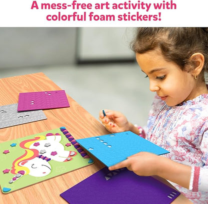 Skillmatics Art Activity - Fun with Foam Unicorns & Princesses, No Mess Felt Sticker Art for Kids, 3D Foam Stickers, DIY Craft Kits, Valentine's Day Gifts for Girls & Boys Ages 3, 4, 5, 6, 7