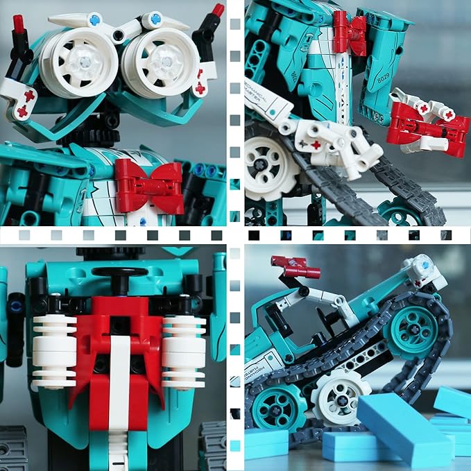 IQKidz APP/Remote Control STEM Building Kits for Kids Ages 8-12 - 3 in 1 RC Robot Car Toys, 440 Pcs Educational Science Projects, Gift Ideas for Boys Girls