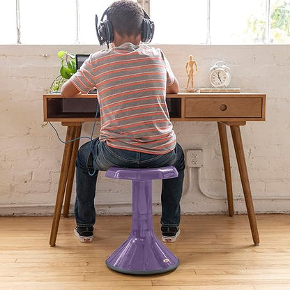 ECR4Kids ACE Active Core Engagement Wobble Stool, 18-Inch Seat Height, Flexible Seating, Eggplant