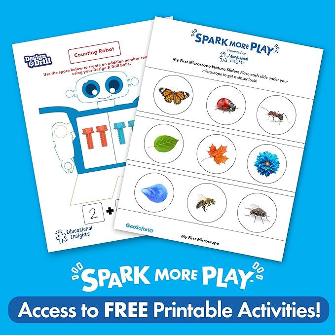 Educational Insights GeoSafari Jr. Kidscope, Kids Microscope, STEM Toy, Gift for Boys & Girls, Ages 5+