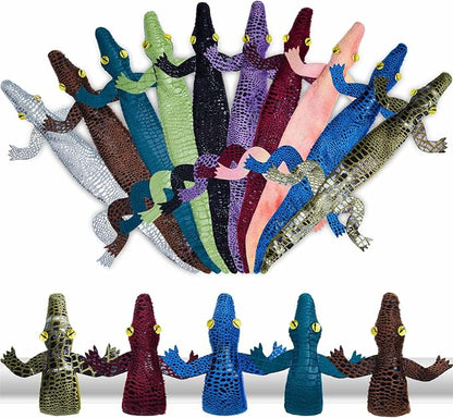 Chivao 10 Pieces Assorted Slap Bracelet Crocodile Snap Bracelet Sequin Animal Slap Bracelets Cool Halloween Snap Bracelets for Easter Halloween Party Favors