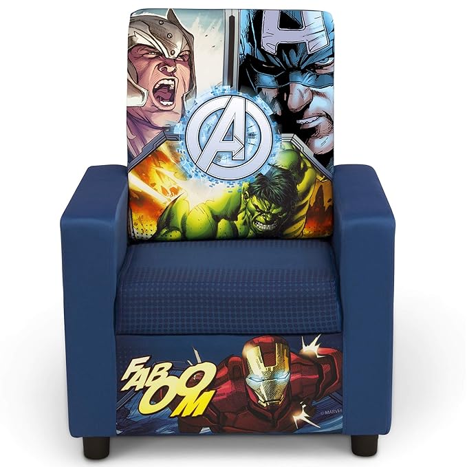 Marvel Avengers High Back Upholstered Chair Iron by Delta Children