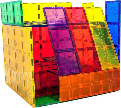 PicassoTiles Large Stabilizer Building Block Base Jumbo XL Plate Foundation Kit Magnetic Building Blocks Magnet Tiles Stacking STEM Toy Set