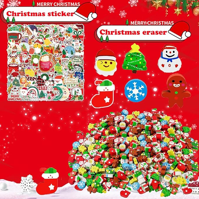117 Pcs Christmas Party Favors for Kids, Pop Fidget it Toys, Goodie Bag Stuffers, Treasure Box Toys, Classroom Prizes, Goody Bags, Christmas Stocking Stuffers for Kids