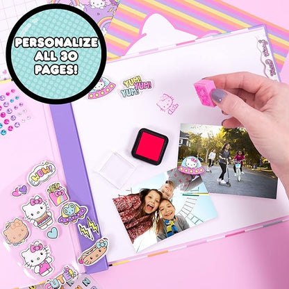 Hello Kitty All-in-One DIY , Design Your Own Scrapbook with Over 250 Essentials, Great Hello Kitty Toys for Weekend Activity, Photo & Keepsake Album for Kids Ages 5, 6, 7, 8, 9, Small, Multicolor